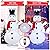GOFLAME 6 FT Lighted Christmas Snowman, Pre-Lit Pop-up Xmas Snowman with 200 Cool-White LED Lights, Stakes, Collapsible Xmas Decor, Indoor & Outdoor Holiday Decoration for Yard, Porch, Home