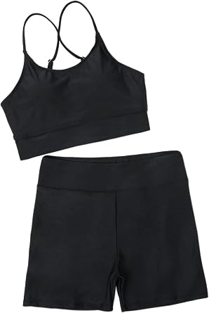 Angelsin Marine Shorts Ridge Cross Tankini Bikini Set