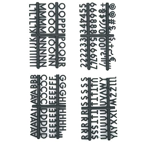 Plastic Letters for Letter Board - 188 Characters, Including Numbers, Symbols for Changeable Letter Boards, Atoz Create, Letter Boards Accessories(1 INCH Black)