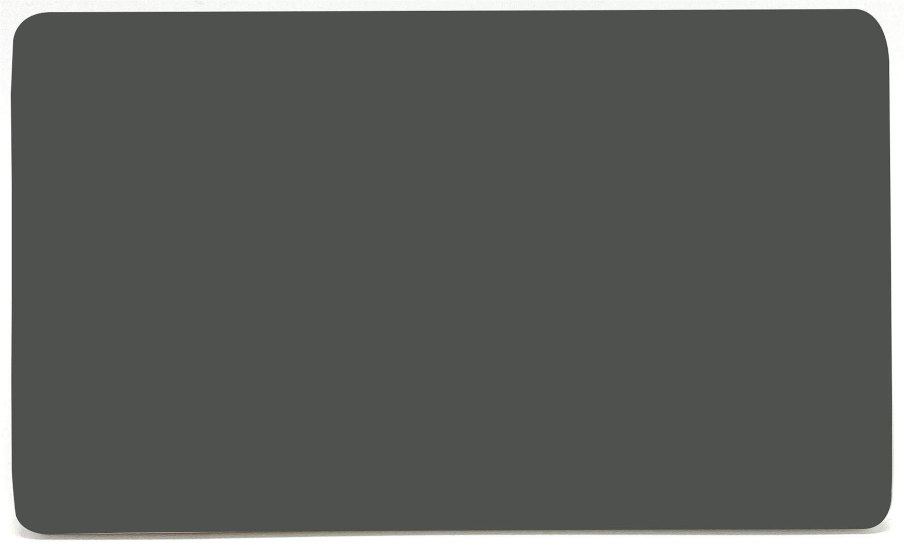Trendi 2 Gang Artistic Modern Glossy Tactile Double Blanking Plate Charcoal 631576356248