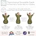 SwaddleDesigns Transitional Swaddle Sack with Arms Up Half-Length Sleeves and Mitten Cuffs, Small, 0-3 Months, 6-14 lbs, Heathered Jadeite (Arms Up Swaddle, Transition Swaddle Sleep Sack)