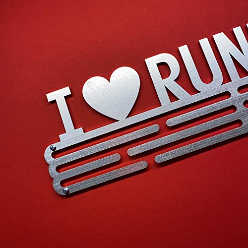 Porte-médailles I Love Running acier support mural running - 5