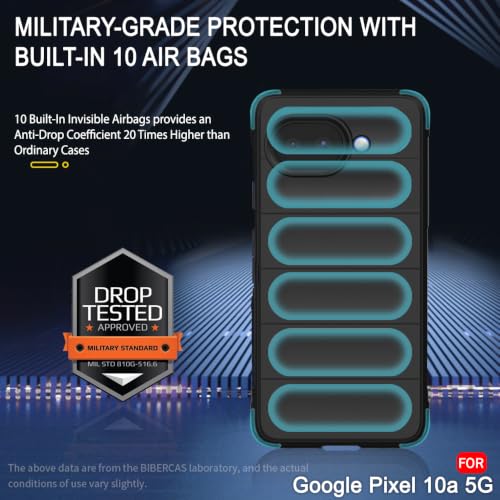 Image of TheGiftKart Liquid Silicon Back Cover Case for Google Pixel 10A | Shockproof Military Grade Protection | Micro-Fibre Cloth On Inner Side | Built-in Anti-Slip Grip Back Cover Case (TPU, Black)