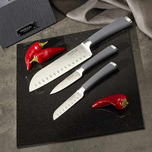 Hampton Forge Beton 7 Piece Textured Block with Knives, one size, Taupe/Grey - Image 5