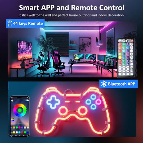 Cinta LED Neon Flexible 39 pies con Control Remoto miniatura 4