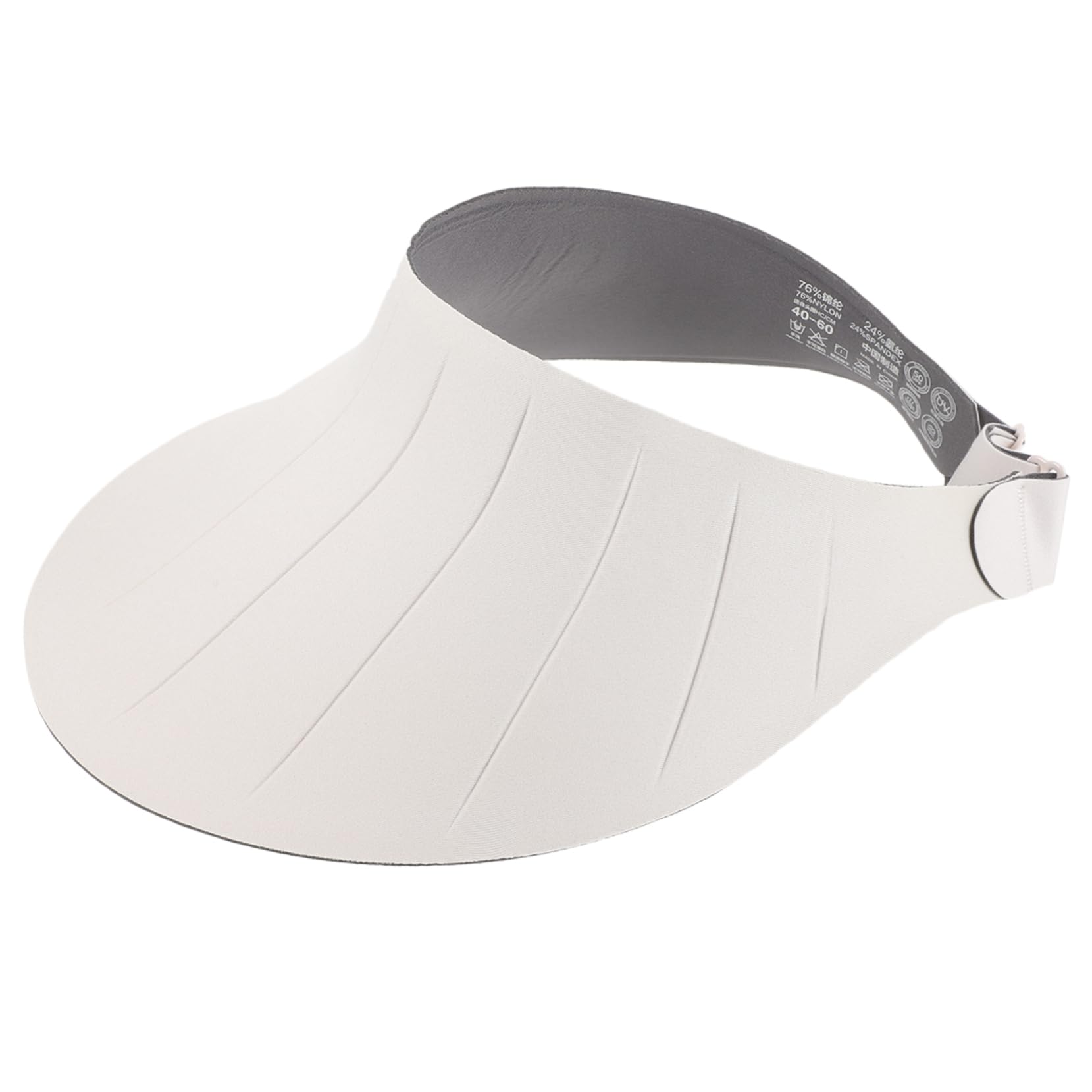 Sombrero de Playa Plegable de ala Ancha Chinlon Blanco para Mujer
