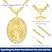 Eusense Miraculous Medal Gold-plated Virgin Mary Necklace Our Lady Guadalupe Pendant Medalla La Virgen Milagrosa