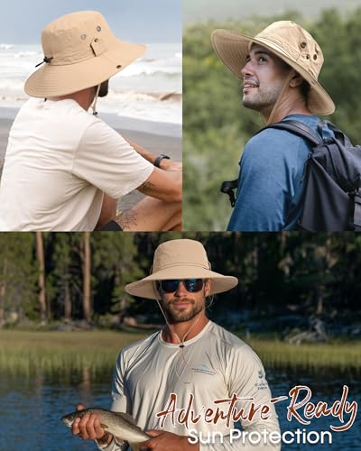 FURTALK Sun Hats for Men Fishing Hat UPF 80+ Foldable Wide Brim Outdoor Hiking Beach Summer Hats4