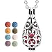 Maromalife Diffuser Necklace Essential Oil Diffuser Necklace Aromatherapy Diffuser Locket Pendant, Best Christmas Gift For Women,Men & Child