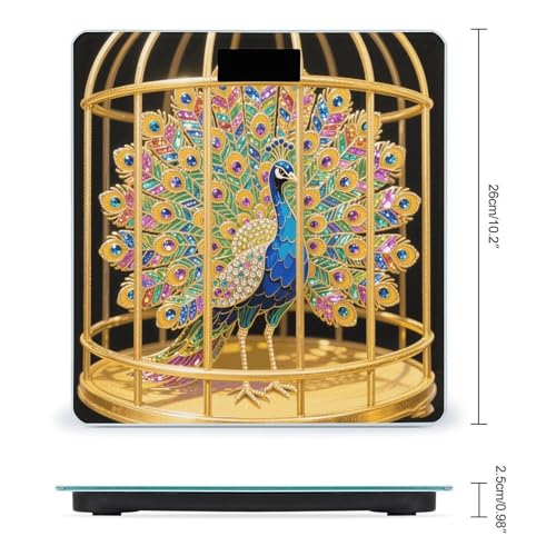 Báscula de baño digital Peacock con pantalla LED miniatura 2
