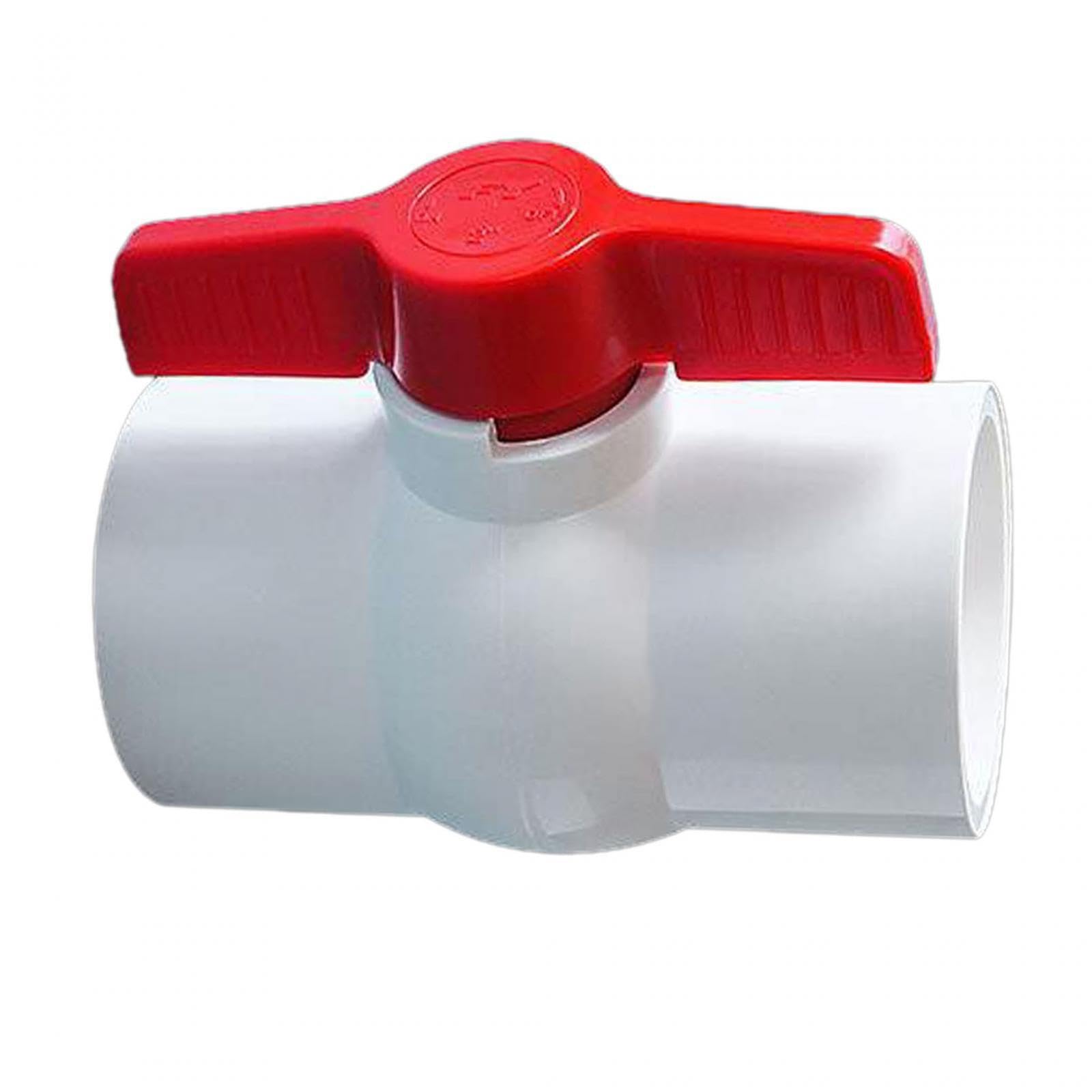 PUXZYAX High Durability Water Pipe Shut Off Valve in PVC Ball Valve Seamless Plumbing Applications Product Ensures Durability and Longevity. Water Pipe Shut, White, 40mm