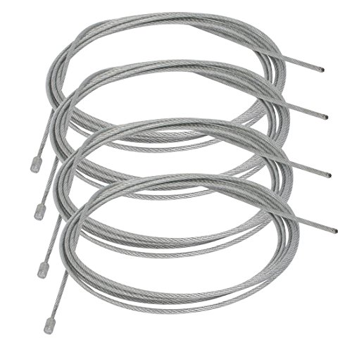 Ruilogod 4pcs 1.2mm Dia. 1.3M Length Lighting Light Suspension Cable Kit Hanging Chain (id: cc3 061 b01 7b0 4b4