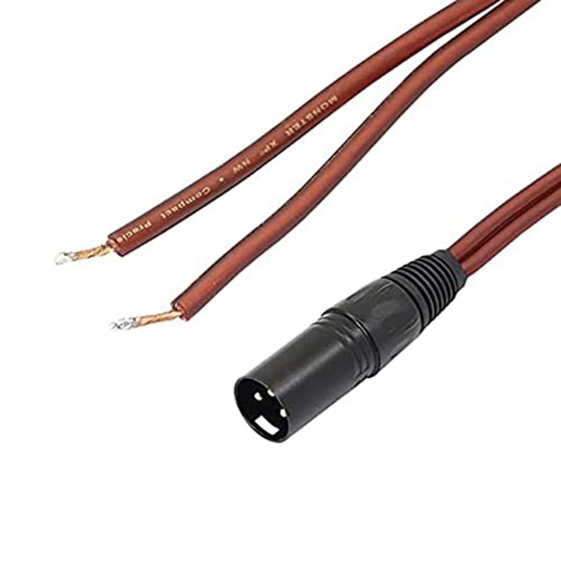 de Haut-Parleur XLR, Câble Nu de Haut-Parleur vers Prise XLR, Connecteur Mâle XLR 3 Broches Plaqué ou Câble Audio de Remplacement ExtréMité Ouverte