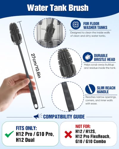 Image of Roller Brush + HEPA Filter for Dreame H12 Pro, H12 Dual & G10 Pro, 2+2 Pack | NOT for G10, G10 Combo, H12, H12 Max or H12 Pro FlexReach. Soft washable roller + HEPA for wood, tile, marble & laminate.