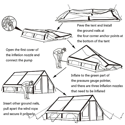 Carpa Inflable Grande para Camping con Protección Solar y Lluvia miniatura 7