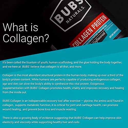 Bubs Naturals Collagen Peptides Powder - Pasture Raised Grass Fed - Paleo & Keto Friendly Whole30 Approved Non-Gmo Dairy And Gluten Free | Vital For Your Joints And Skin Unflavored (20Oz) 28 Servings #TOP2