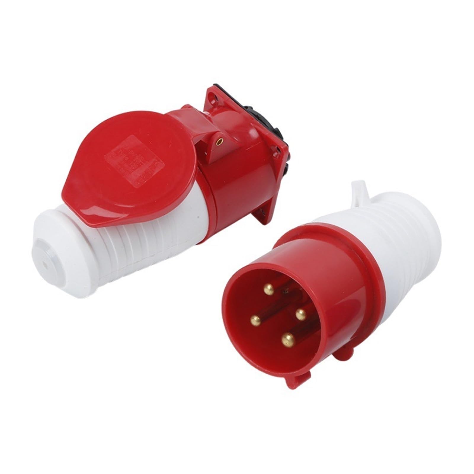 Conector de aviación industrial de 4 pines 32A para bases de corriente estancas