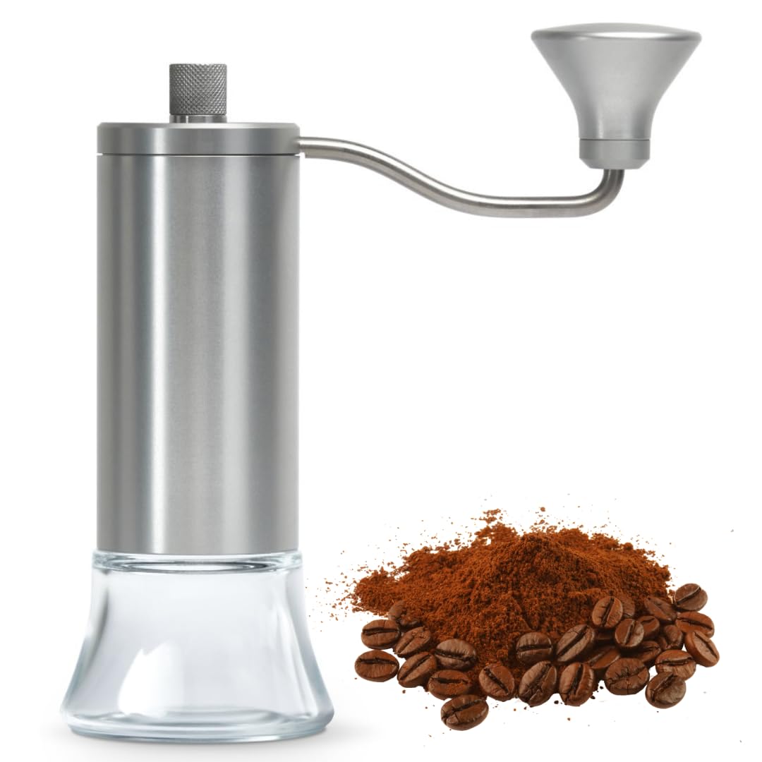 Close-up of the Eureka Baby Manual Coffee Grinder's conical burr with Gold Energy treatment