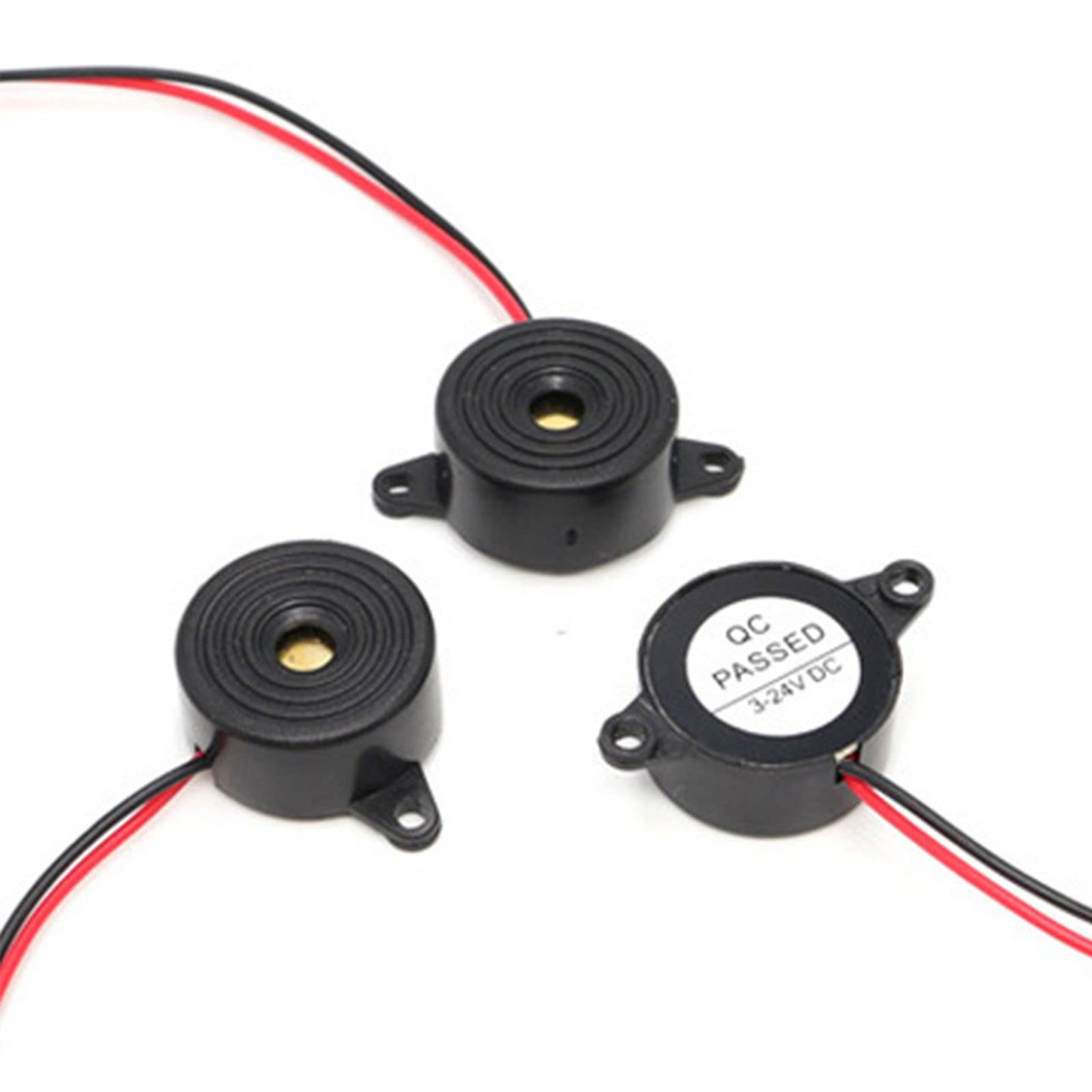 Muloo Emergency Alarm for 3-24V Beep Piezo-Electronic Buzzer Alarm Car 95DB Continuous Sound Beeper Black Beeper Waterproof