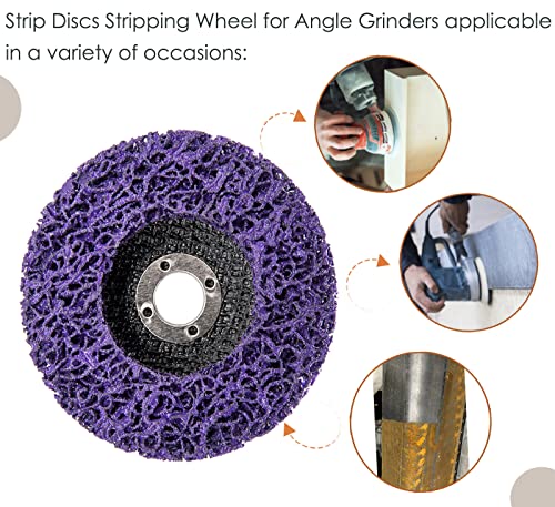 Strip Disc Stripping Wheel For Angle Grinders Rust Remover Disc Remove Rust Paint Oxidation - Paint Stripping Wheel, Disc Stripping Wheel, Paint Stripping Disk 4" X 5/8" 10 Pack #TOP4