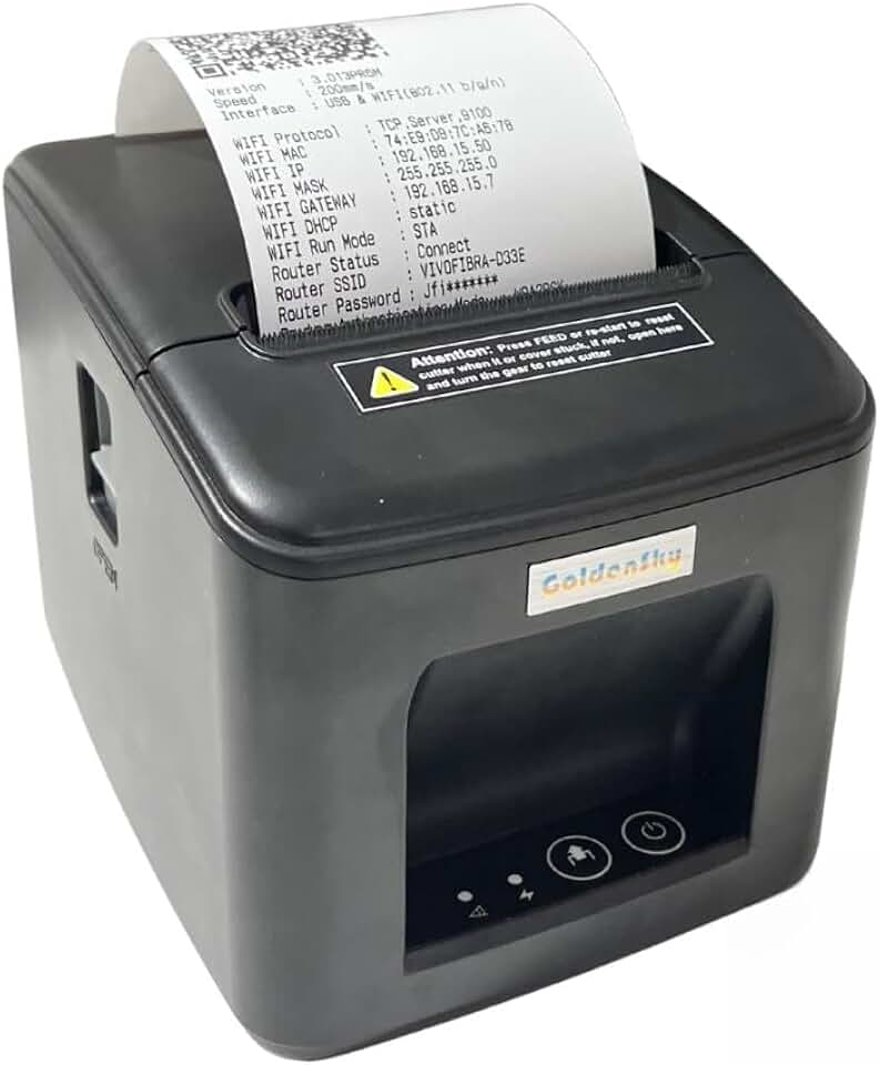Impressora Térmica com Wifi 80mm Usb Com Guilhotina Automatica Conexao sem rede para Cupom Pedido
