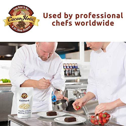 Guittard A'Peels Vanilla White Chocolate Wafers | Cacaoholic Scooper | 25 Pound Box - Thumbnail 3