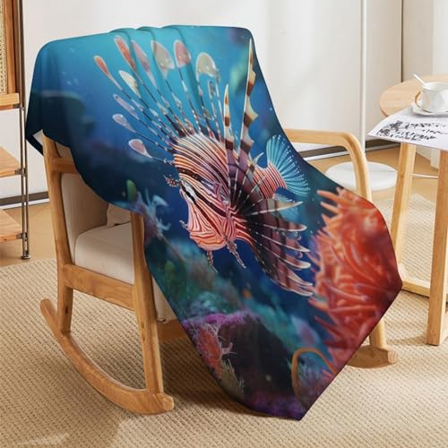 Couverture lit poisson coloré douce flanelle pour nuits sereines - 7