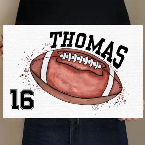 Football Poster – Motivational Wall Art With Inspiring Lessons, Perfect Sport Gift For Him Or Her.