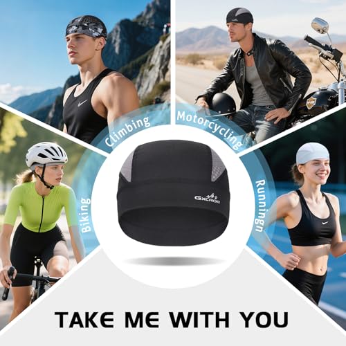 Image of GXCROR Cooling Skull Cap for Men Women Sweat-Wicking Breathable Mesh Liner for Helmets, Summer Cycling Motorcycle