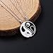 S925 Sterling Silver Yin Yang Matching Best Friend Couples Friendship Pendant Necklaces Gifts for 2 Women Men Teen BFF Set Jewelry