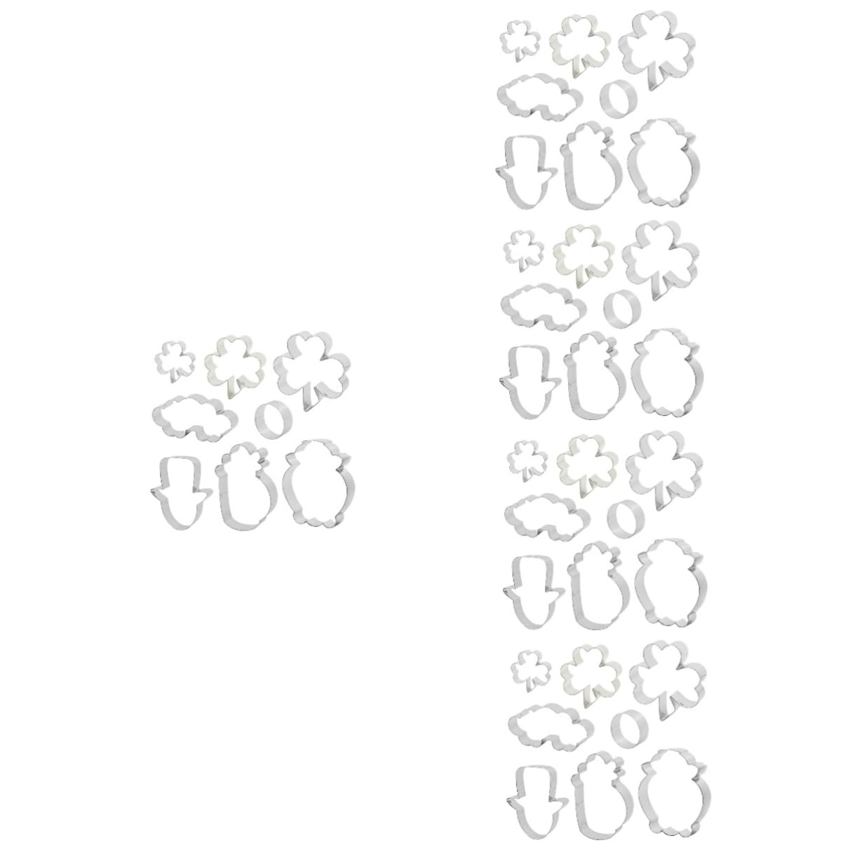 DECHOUS 5 Sätze Blatt-ausstechformen Mini Fallen Ausstechformen Dinosaurier-ausstechformen Keksform Ostern Easter Cookie Cutters Keksausstecher Zum Backen Backzubehör Silver 8 Stücke * 5