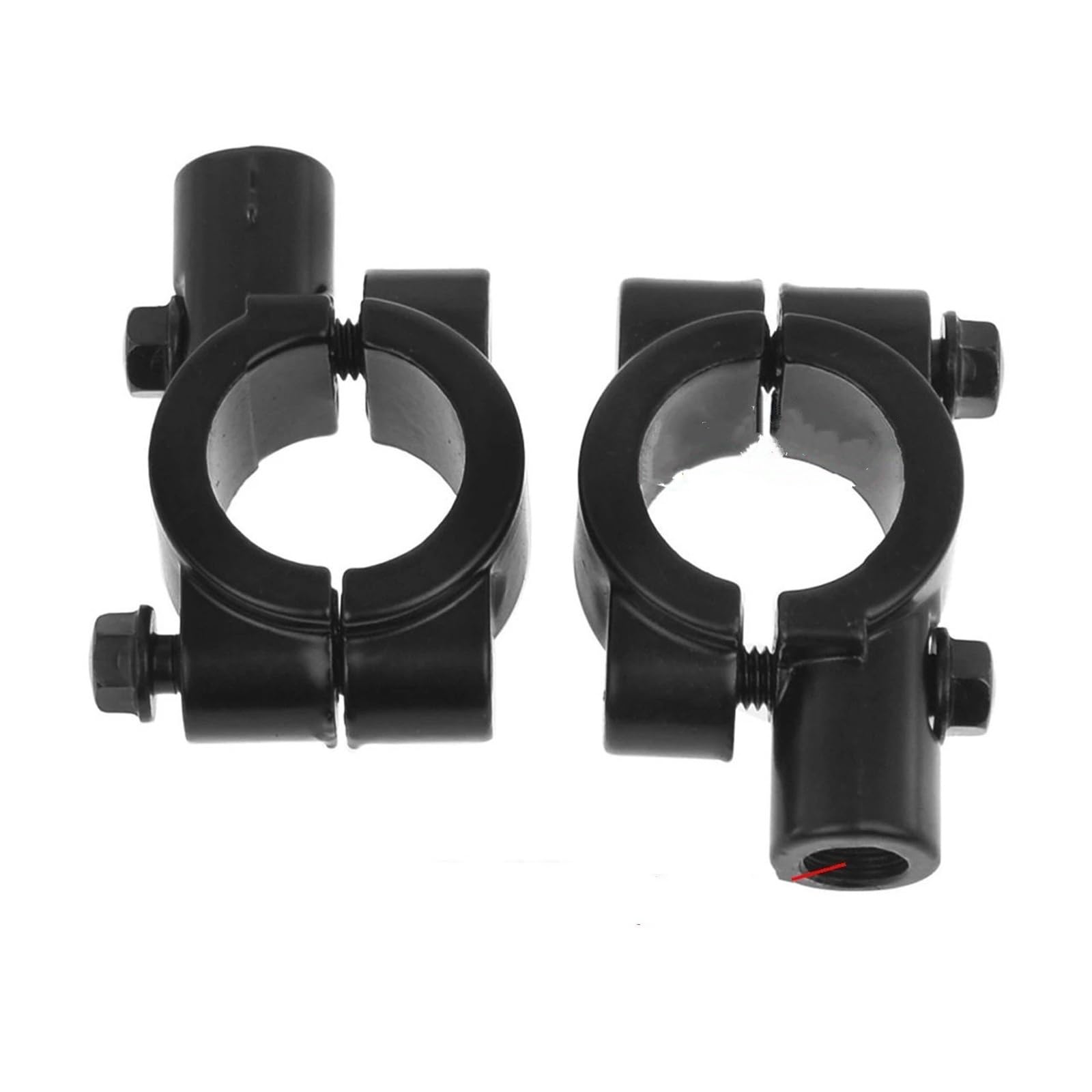 Headlight Bracket Mount Motorcycle Mirrors Mount Holder Clamp 22mm 25mm Handlebar 8mm 10mm Thread Black/Chrome Universal for Rear View Mirror(Black 8mm 22mm)