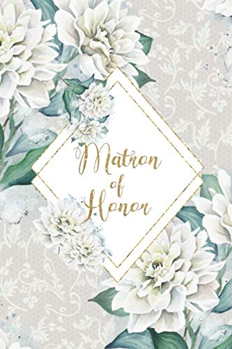 Matron of Honor: Floral Wedding Organizer and Notebook Mini Planner | Full Color Interior | Keepsake Wedding Party | Alternative Card