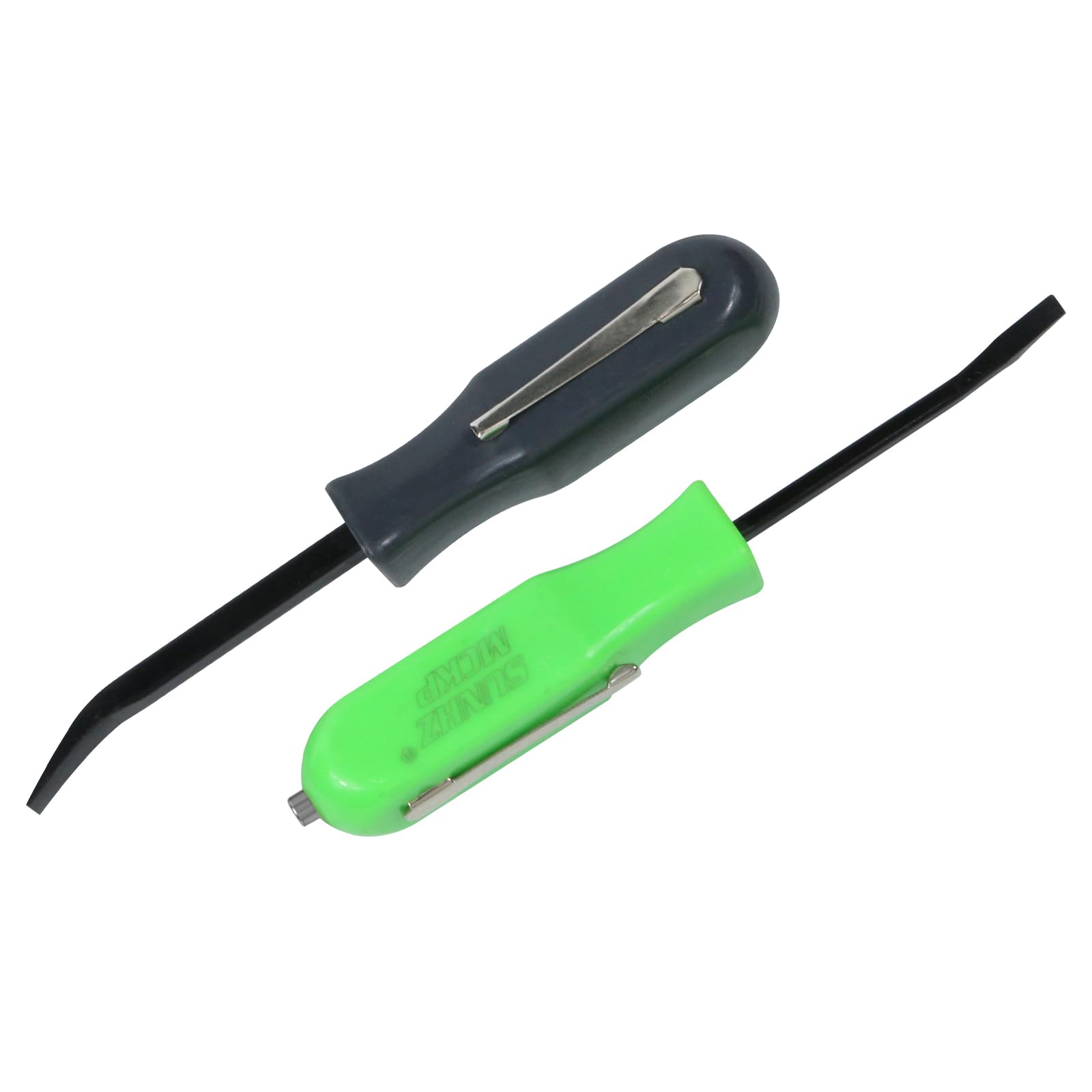 SUNHZMCKP 2 PCS Pocket Pry Bar Set, 5 Inch Small Pry Bar Tool with Pocket Clip and Magnet Top, for Home Office, Electronics, Car Gadgets and Mechanics Repair