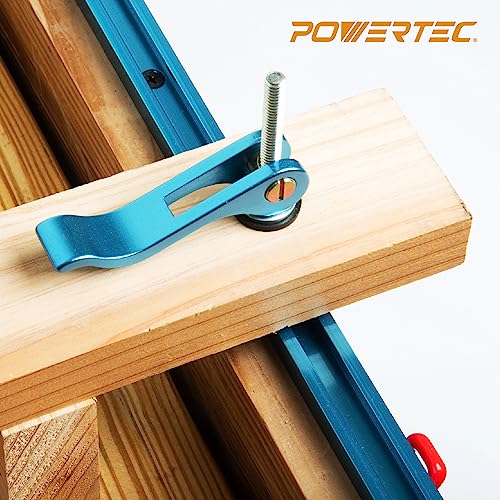 Powertec 71164 Aluminum Cam Clamp For Woodworking, 1/4”-20 Threaded Insert - 2Pk #TOP2