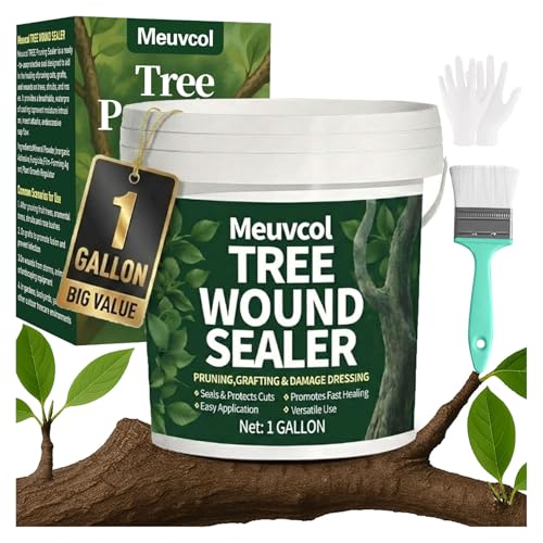 Image of Tree Wound Sealer & Dressing 1 Gallon, Tree Pruning Sealer for Cut, Damaged Bark, Grafting - Effective Tree Repair Sealant for Shrub, Bonsai, Rose, Orchard, Trunk | Horticulture Grade Seal Paint