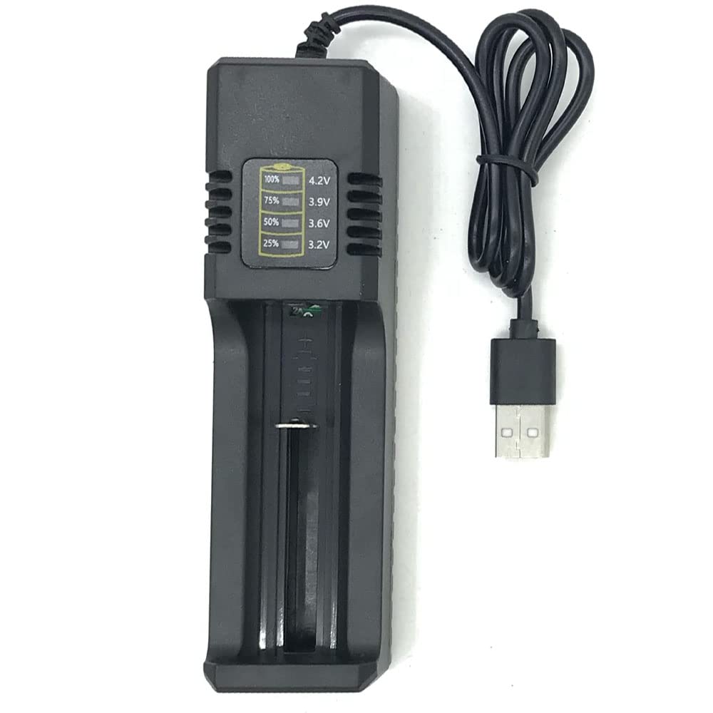 18650 Charger USB Single Charge 26650 21700 Single Slot USB Lithium Battery Charger 3.7v4.2v Fast Charge