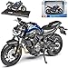 Yamaha MT-07 Naked Bike Blau Ab 2014 1/18 Modell Motorrad mit individiuellem Wunschkennzeichen