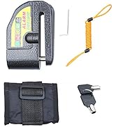 Anxingo Alarm Disc Lock Motorbike Anti-Theft Disc Brake Lock with 110dB Alarm Sound for Motorcycl...