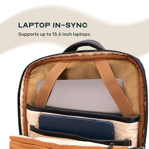 Image of Assembly Arto Laptop Backpack for Men Women 15.6 Inch Quilted Office Travel Bag with Trolley Sleeve Business Travel Bag