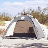 Tenda da spiaggia per 2 persone, grigia, impermeabile