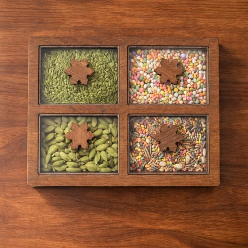Image of Decorative Square Empty DryFruits Storagebox /Wooden DryFruitbox /Sweetsbox /Wooden Dry Fruitbox /Giftbox /Mukhwashbox, Sopari Storagebox