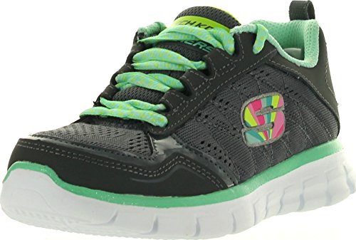 Skechers Girls' Synergy Sweet Spot Fashion Sneakers,Charcoal,1