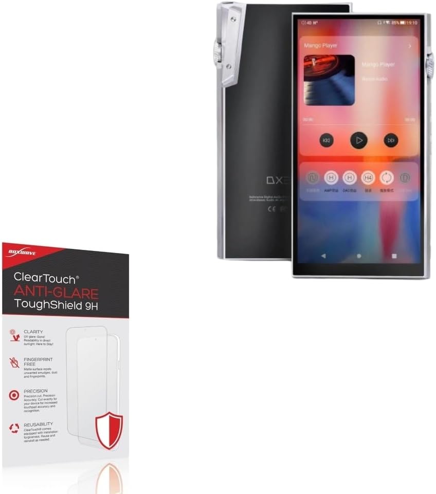 BoxWave Screen Protector Compatible With iBasso DX340 - ClearTouch Anti-Glare ToughShield 9H (2-Pack), Anti-Glare 9H Tough Flexible Film Screen Protector