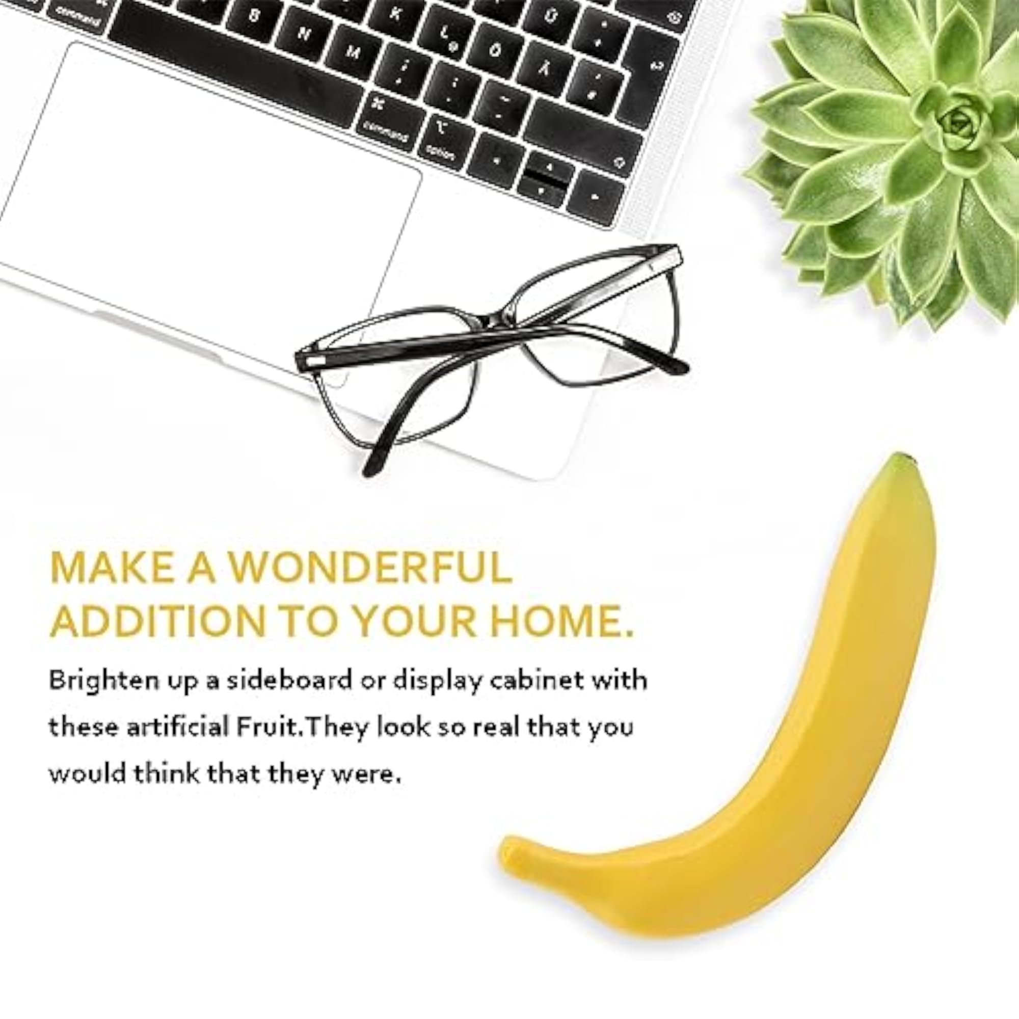 Realistic Artificial Banana Decorative Fruit Model