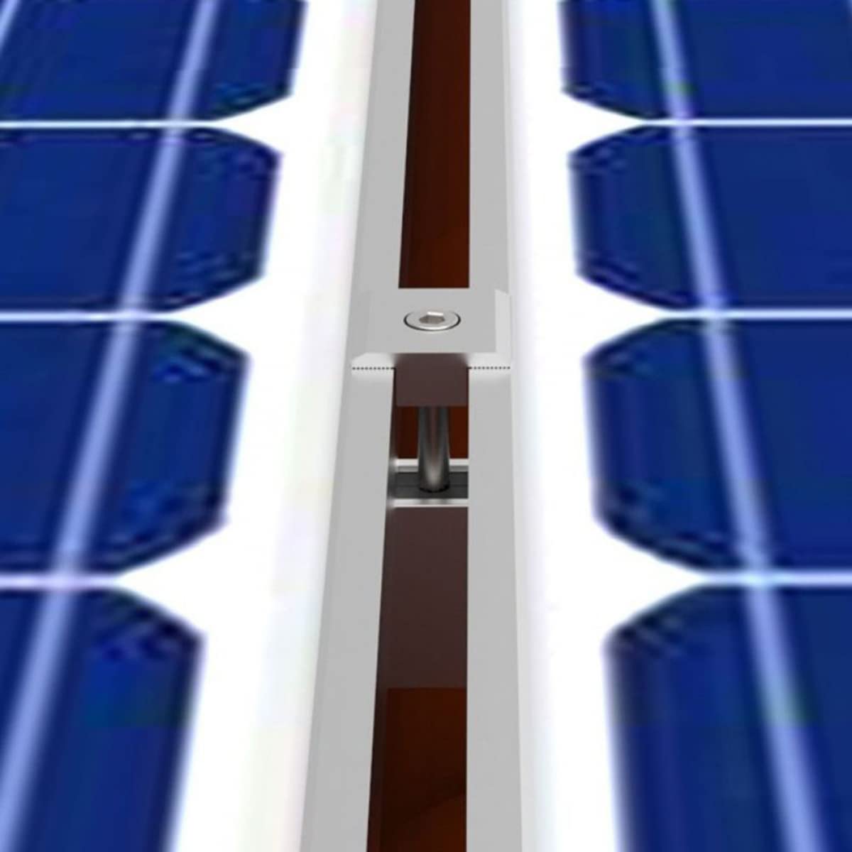 Abrazadera de panel solar sólida de 30 a 45 mm para conectar y fijar paneles solares en rieles