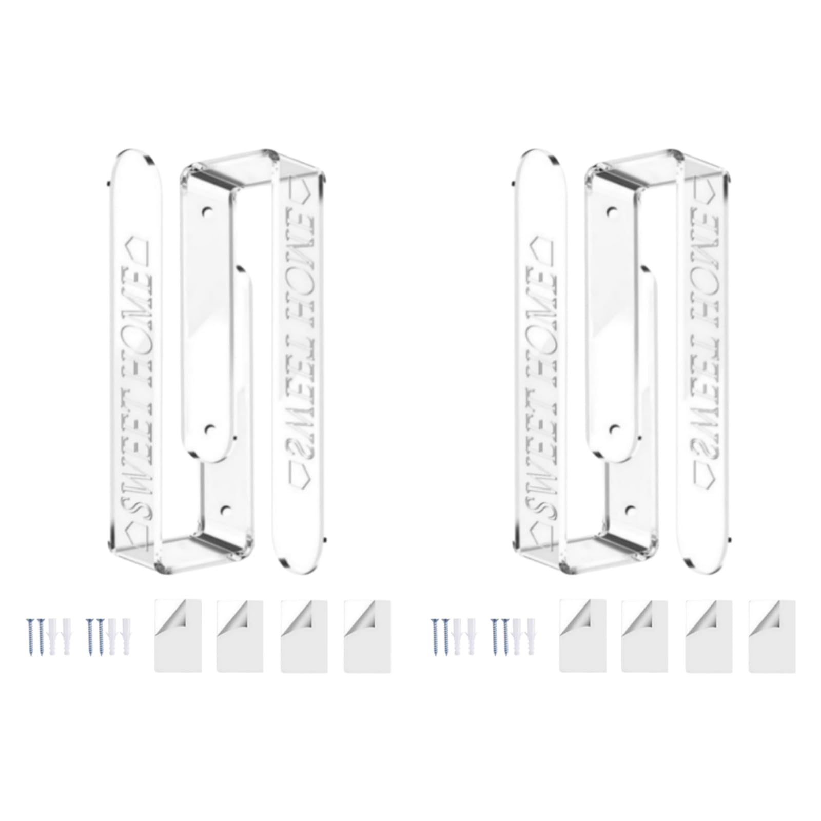 2Pcs Clear Acrylic Curtain Holdbacks Wall Mounted Drapery Hooks Tiebacks Holders Hooks for Home Decors Clear Holdback Wall Mount