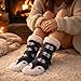 Jeasona Penguins Cozy Fuzzy Slipper Socks with Grippers for Women Cute Animal 5-8