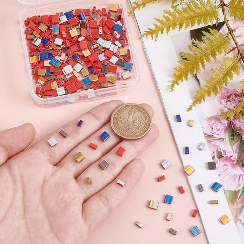 arricraft 250 Pcs 2 Hole Glass Seed Beads - Image 3