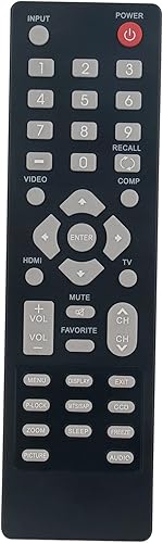 AIDITIYMI NS-ZRC-101 Mando a distancia de repuesto compatible con Insignia TV NS-LCD37HD-09 NS-LCD42HD-09 NS-LCD47HD-09 NS-LCD15-09 NS-LCD19-09